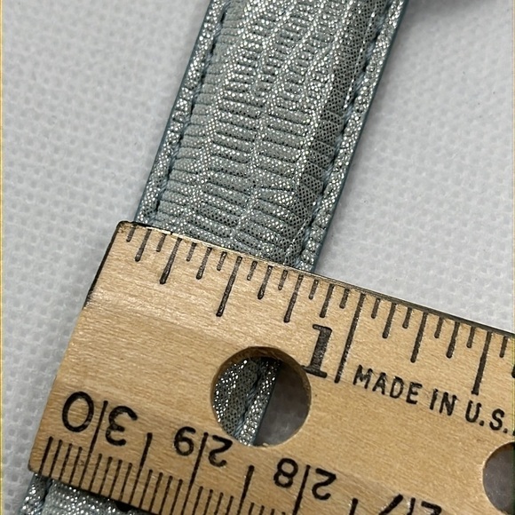 Cavanaugh Large Face Watch Rhinestones Quartz Metallic Genuine Leather Band - Picture 12 of 13